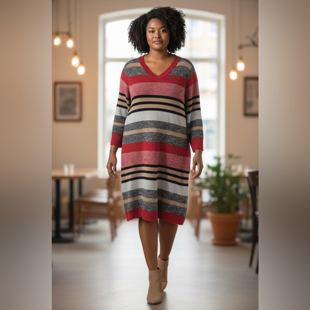 Sweater Dress with Infinity Scarf | Fits like a 16